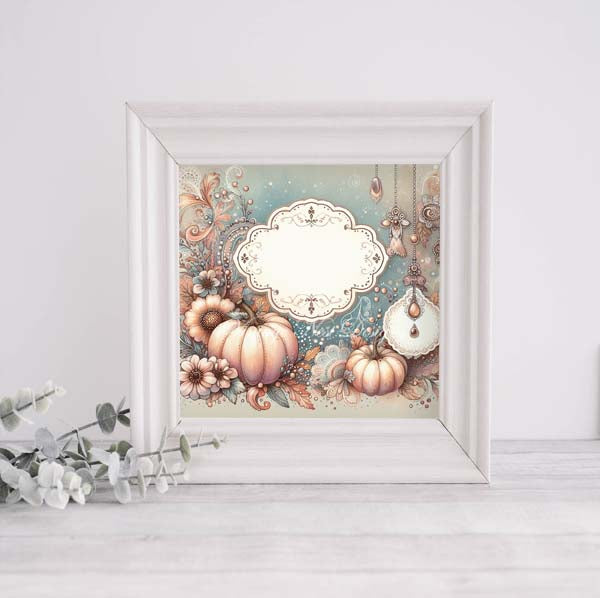Pumpkin Kitty No.1 ACEO Digital Print Watercolor Painting