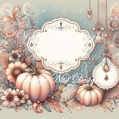 Pumpkin Kitty No.1 ACEO Digital Print Watercolor Painting