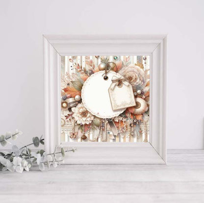 Pumpkin Kitty No.1 ACEO Digital Print Watercolor Painting