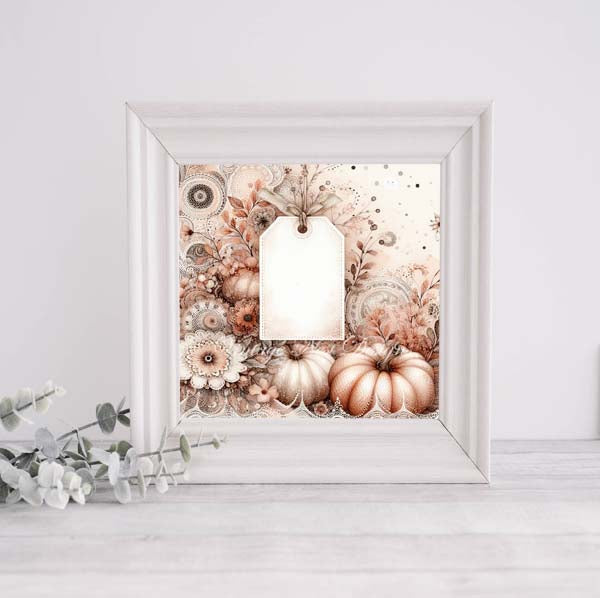 Pumpkin Kitty No.1 ACEO Digital Print Watercolor Painting