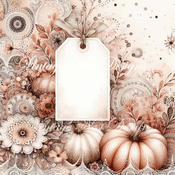 Pumpkin Kitty No.1 ACEO Digital Print Watercolor Painting