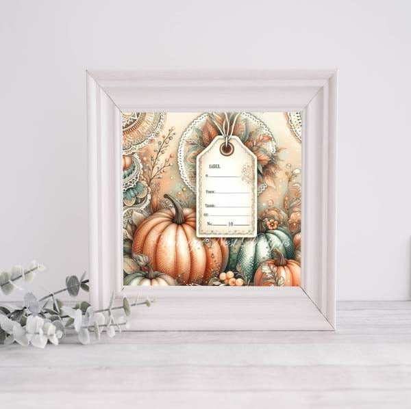 Digital Prints Pumpkin Page Layouts No.2 Illustrations Instant Download