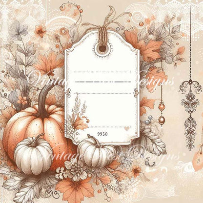 Digital Prints Pumpkin Page Layouts No.2 Illustrations Instant Download