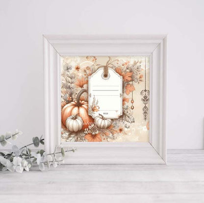 Digital Prints Pumpkin Page Layouts No.2 Illustrations Instant Download