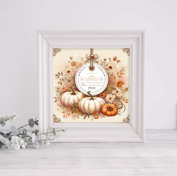 Digital Prints Pumpkin Page Layouts No.2 Illustrations Instant Download