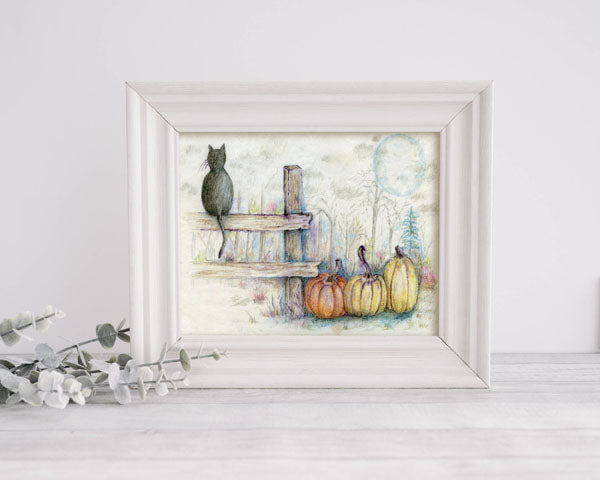 Digital Print Pumpkin Patch No.1:2 Watercolor Painting