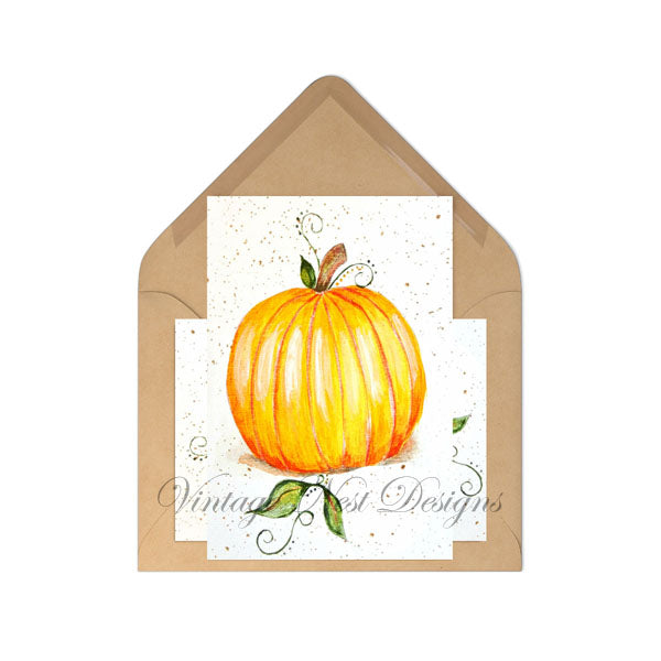 Digital Print Pumpkins No.2:2 Watercolor Painting Instant Download