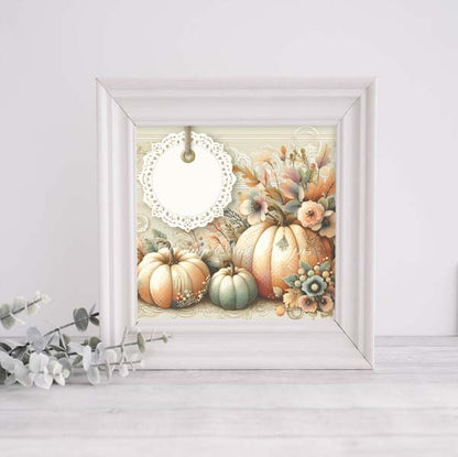 Digital Prints Pumpkin Page Layouts No.3 Illustrations Instant Download