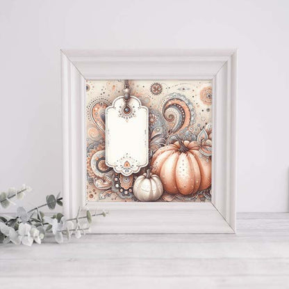 Digital Prints Pumpkin Page Layouts No.3 Illustrations Instant Download