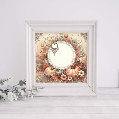 Digital Prints Pumpkin Page Layouts No.3 Illustrations Instant Download