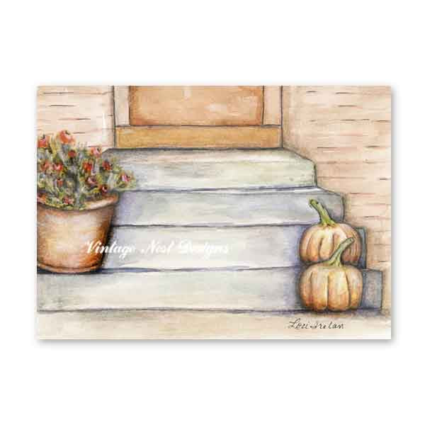 Digital Prints Pumpkins No.11 Watercolor Painting Instant Download