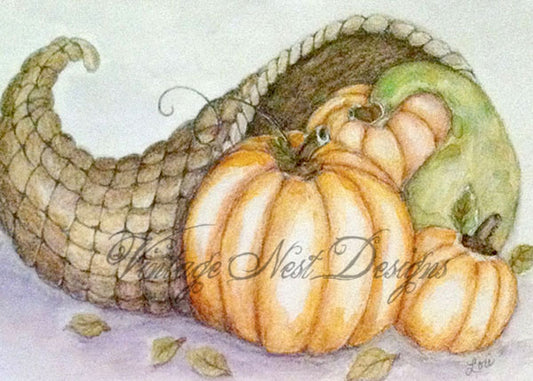 Digital Prints Pumpkins No.9 Watercolor Painting Instant Download