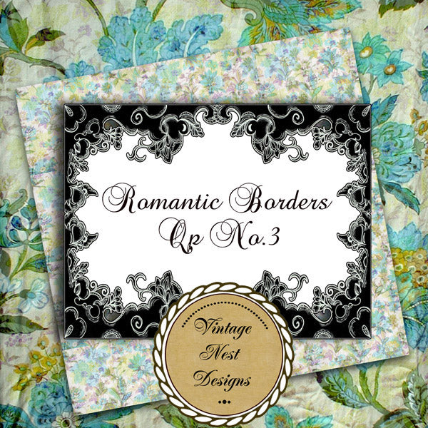 Pages rapides "Borders Romantiques" N°1 Imprimé numérique Scrapbooking