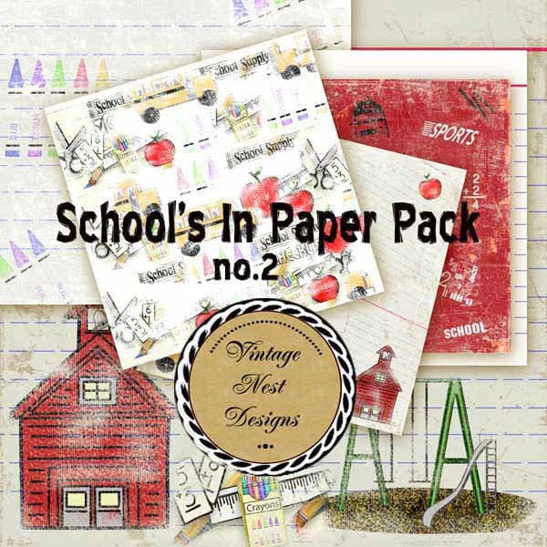 Digital Scrapbooking Schools In Kit Instant Download