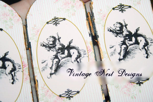 Miniature Dressing Screen No.4 Handmade for Dollhouse
