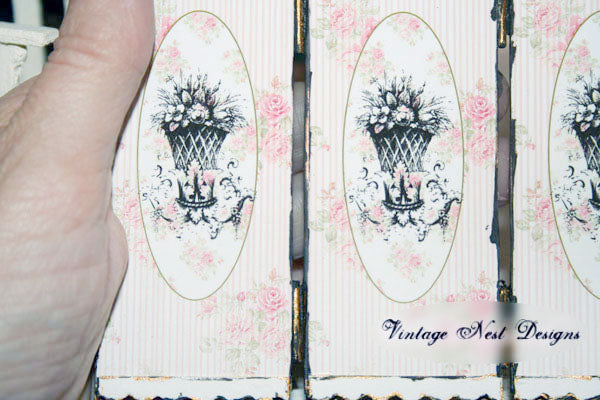 Miniature Dressing Screen No.3 Handmade for Dollhouse