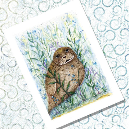 Digital Print Seal No.1 Watercolor Wall Decor Instant Download