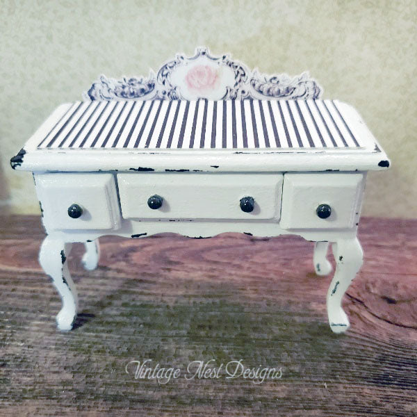 Miniature Desk or Side Cupboard No.1 Hand Painted Wooden Furniture