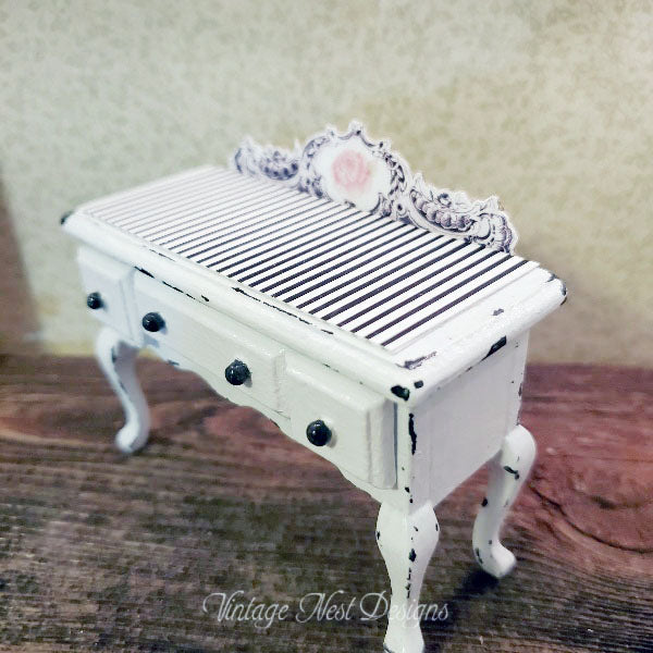 Miniature Desk or Side Cupboard No.1 Hand Painted Wooden Furniture