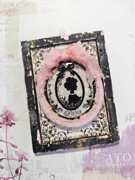 Miniature Silhouette No.1 for Dollhouse Decor Shadow Box Diorama