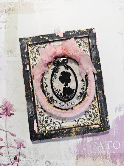 Miniature Silhouette No.1 for Dollhouse Decor Shadow Box Diorama