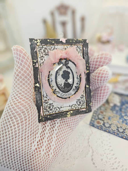 Miniature Silhouette No.1 for Dollhouse Decor Shadow Box Diorama