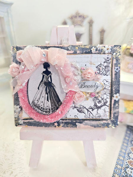 Miniature Silhouette No.3 for Dollhouse Decor Shadow Box Diorama