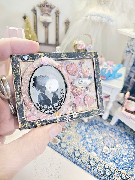 Miniature Silhouette No.4 for Dollhouse Decor Shadow Box Diorama