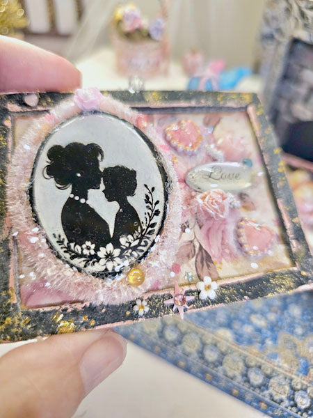 Miniature Silhouette No.4 for Dollhouse Decor Shadow Box Diorama