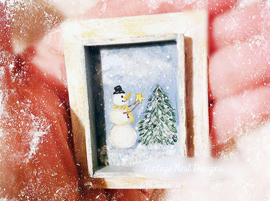 Snowman No.4 Dollhouse Miniature Handmade