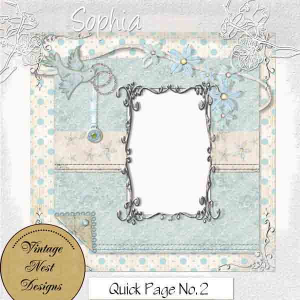 Digital Scrapbooking Sophia Quick Page No.2 Instant Download