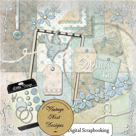 Sophia Scrapbooking Kit Illustrations numériques