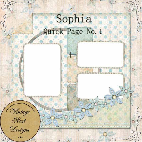 Digital Scrapbooking Sophia Quick Page No.1 Instant Download