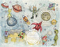 Digital Print Sun Moon Stars No.1 Watercolor Instant Download