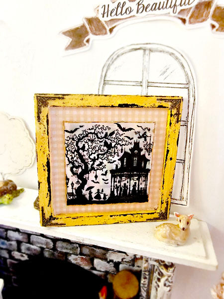 Miniature Halloween Nights No.3 Dollhouse Wall Decor Accessory 1:12 Scale