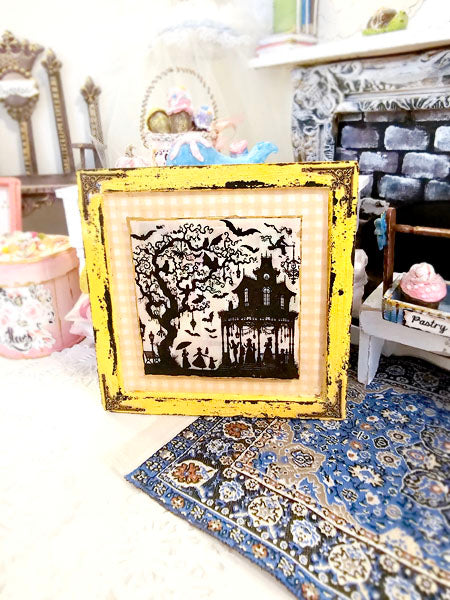 Miniature Halloween Nights No.3 Dollhouse Wall Decor Accessory 1:12 Scale