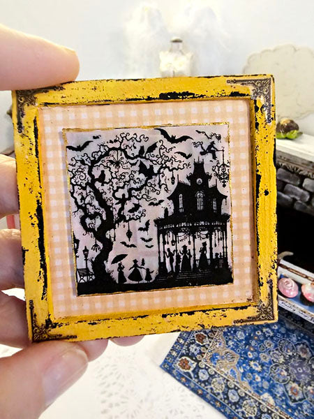 Miniature Halloween Nights No.3 Dollhouse Wall Decor Accessory 1:12 Scale