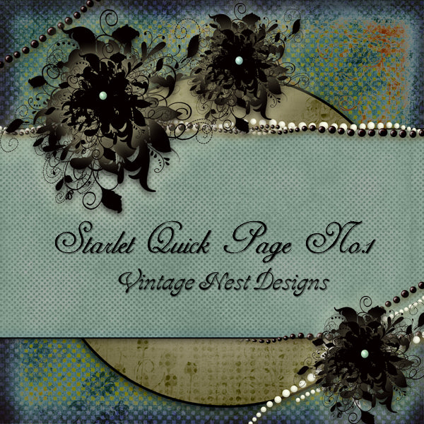 Digital Scrapbooking Starlet Quick Page No.1 Instant Download