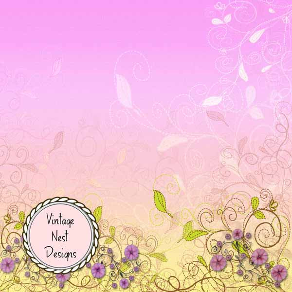 Digital Scrapbooking Sugar Swirls Quick Page No.1 instant Download