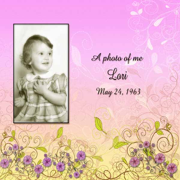 Digital Scrapbooking Sugar Swirls Quick Page No.1 instant Download