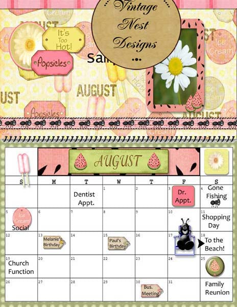 Digital Scrapbooking Summer Time Kit Scrapbooking Illustration
