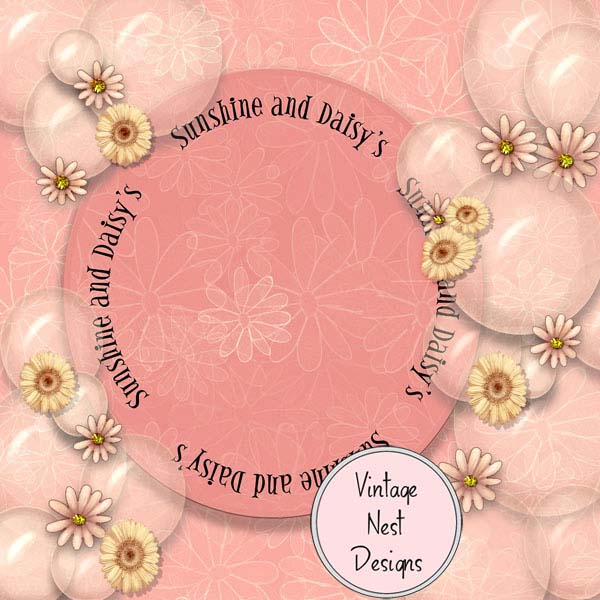 Page rapide « Sunshine & Daisies » n° 1 - Scrapbooking numérique