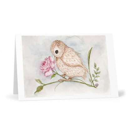 Digital Print Sweet Baby Owl No.1 Watercolor Painting Instant Download