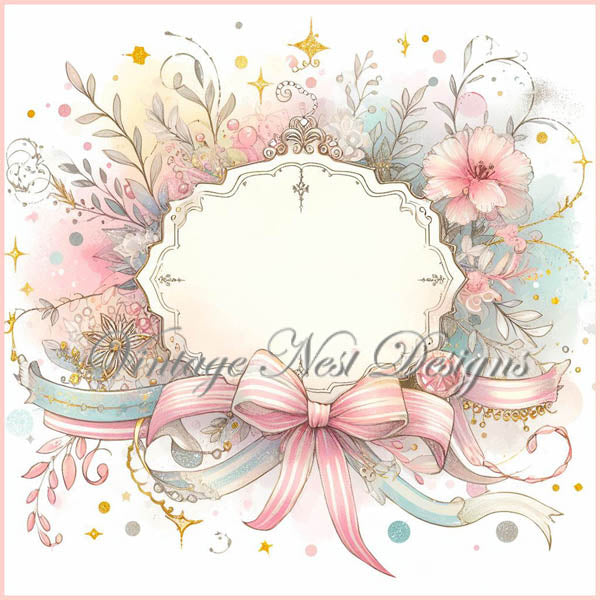 Sweet Florals No.1 Pages Rapides Illustrations Numériques de Scrapbooking