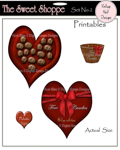 Digital Prints The Sweet Shoppe No.2 Candy Graphics Instant Download