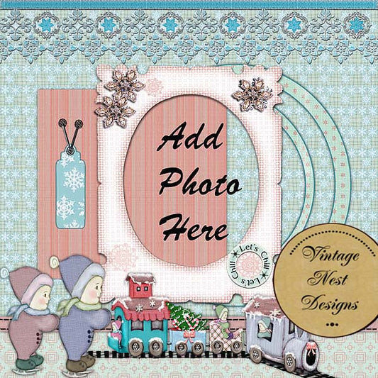 Pôle Nord Page Rapide n°4 Illustration Scrapbooking Impression Numérique