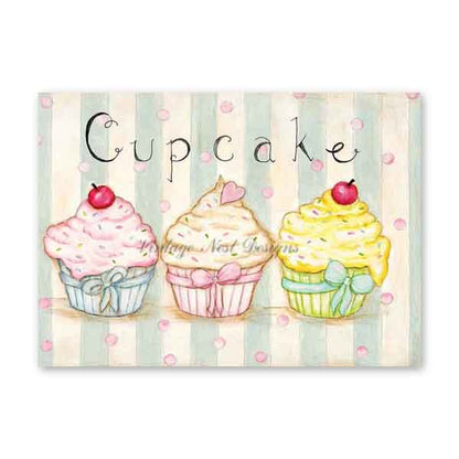 Digital Prints Three Cupcakes No.4 Acrylic Digital Prints Scrapbooking
