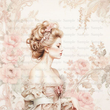 Digital Print Timeless Lovelies No.1 Illustration Instant Download