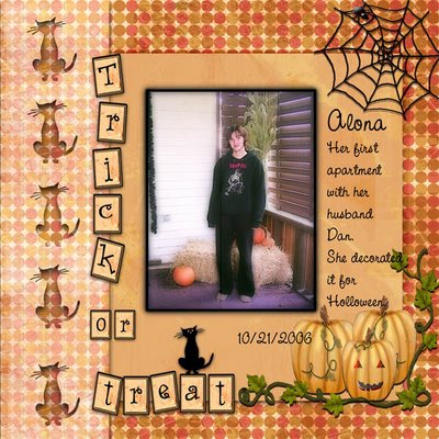 Digital Scrapbooking Trick or Treat Quick Page No.2 Instant Download