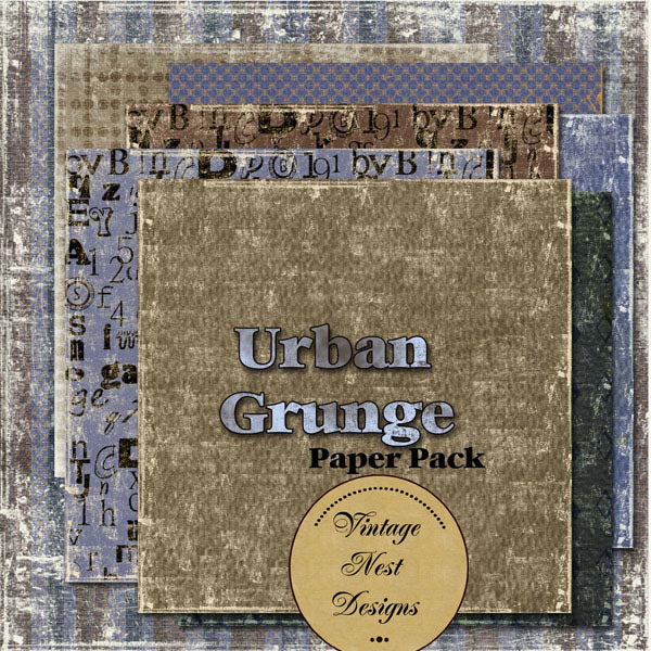 Urban Grunge Kit Digitale Scrapbooking-Illustration